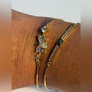 2  Pretty Bird Elegant Gold and Silver Women's Bracelet